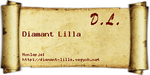 Diamant Lilla névjegykártya